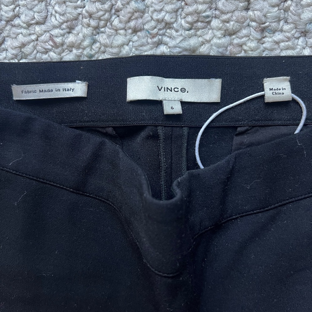 Vince Black Cropped Flare Pants – Size 6